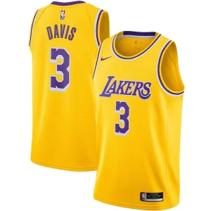 Meraviglioso Robusto Anthony Davis Los Angeles Lakers Nike Swingman Jersey Gold Icon Edition  per la Gara Importante