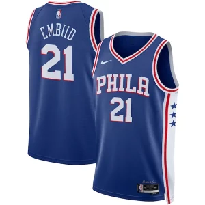 Bellissimo Joel Embiid Philadelphia 76ers Nike Unisex Swingman Jersey Icon Edition Royal/White  per la Gara Importante