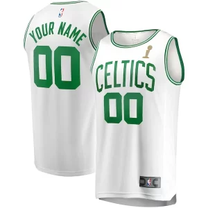 Stupendo Elegante Bellissimo Boston Celtics 2024 NBA Finals Champions Custom Fast Break Jersey White Association Edition  per la Gara Importante