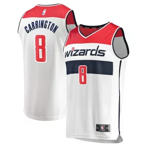 Duraturo Incantevole Ottimo Carlton Carrington Washington Wizards Youth Fast Break Replica Player Jersey Association Edition White  per la Gara Importante