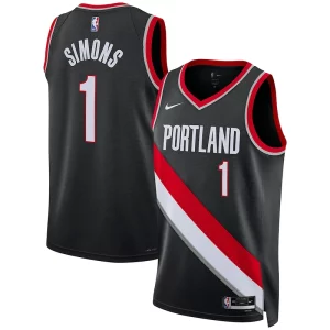 Splendido Resistente Anfernee Simons Portland Trail Blazers Nike Unisex Swingman Jersey Association Edition Black  per la Gara Importante