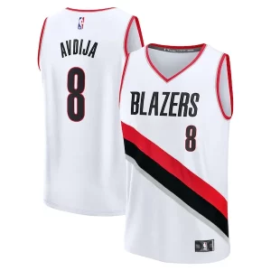 Comodo Meraviglioso Stupendo Deni Avdija Portland Trail Blazers Fast Break Replica Player Jersey Association Edition White  per la Gara Importante