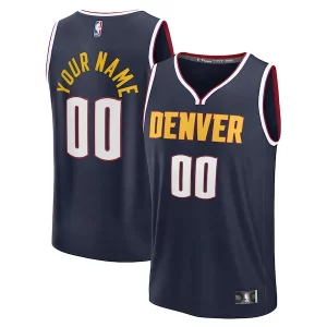 Lussuoso Duraturo Fascinante Denver Nuggets Fast Break Custom Jersey Icon Edition Navy/Blue  per la Gara Importante
