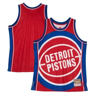 Elegante Classico Detroit Pistons Hardwood Classics Blown Out Fashion Jersey Red  per la Gara Importante