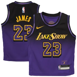 Splendido LeBron James Los Angeles Lakers Nike Toddler 2024/25 Swingman Player Jersey City Edition Purple  per la Gara Importante