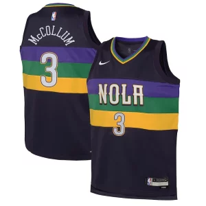 Fascinante Versatile CJ McCollum New Orleans Pelicans Nike Youth Swingman Jersey City Edition Purple  per la Gara Importante