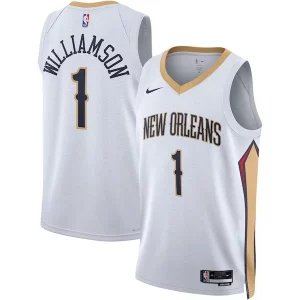 Incantevole Magnifico Zion Williamson New Orleans Pelicans Nike Unisex Swingman Jersey Association Edition White/Navy  per la Gara Importante