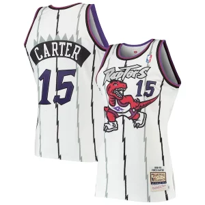 Resistente Sofisticato Vince Carter Toronto Raptors 1998/99 Hardwood Classics Authentic Jersey White  per la Gara Importante