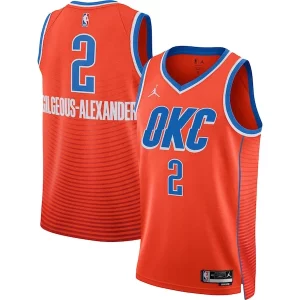 Magnifico Shai Gilgeous Alexander Oklahoma City Thunder Jordan Brand Unisex Swingman Jersey Statement Edition Orange  per la Gara Importante