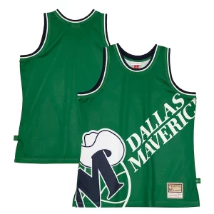 Delizioso Dallas Mavericks Hardwood Classics Blown Out Fashion Jersey Green  per la Gara Importante