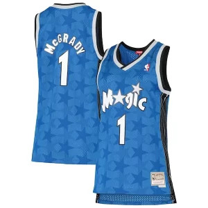 Splendido Cool Elegante Tracy McGrady Orlando Magic Women's 2000/01 Hardwood Classics Swingman Jersey Blue  per la Gara Importante