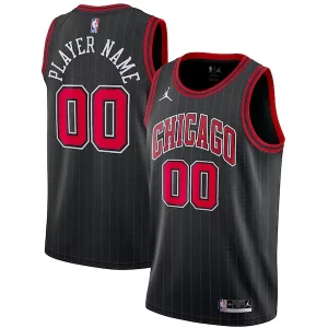 Pratico Stupendo Delizioso Chicago Bulls Jordan Brand Swingman Custom Jersey Statement Edition Black  per la Gara Importante