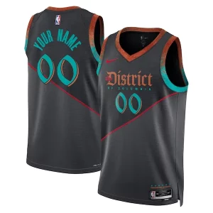 Incantevole Moderno Washington Wizards Nike Unisex 2023/24 Custom Swingman Jersey Black City Edition  per la Gara Importante