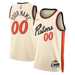 Ottimo Prestigioso Detroit Pistons Nike Unisex 2024/25 Custom Swingman Jersey City Edition White  per la Gara Importante