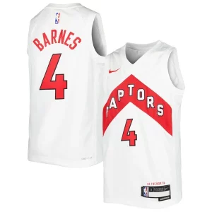 Stupendo Lussuoso Scottie Barnes Toronto Raptors Nike Youth Swingman Jersey Association Edition White/Red  per la Gara Importante
