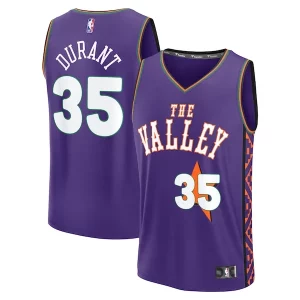 Elegante Kevin Durant Phoenix Suns Youth 2024/25 Fast Break Player Jersey City Edition Purple  per la Gara Importante