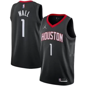 Elegante Gorgeous John Wall Houston Rockets Jordan Brand 2020/21 Swingman Jersey Statement Edition Black  per la Gara Importante