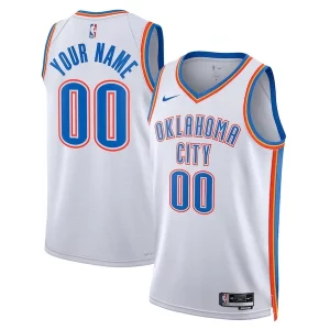 Delizioso Raffinato Classico Oklahoma City Thunder Nike Unisex Swingman Custom Jersey White Association Edition  per la Gara Importante