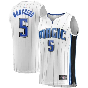 Stupendo Moderno Paolo Banchero Orlando Magic Fast Break Association Jersey White  per la Gara Importante