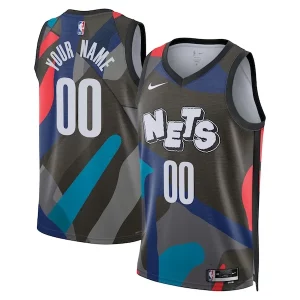 Trendy Pratico Brooklyn Nets Nike Unisex 2023/24 Custom Swingman Jersey Black City Edition  per la Gara Importante
