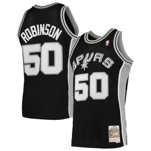 Elegante David Robinson San Antonio Spurs 1991/92 Hardwood Classics Swingman Jersey Black  per la Gara Importante