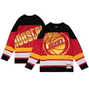Fascinante Robusto Comodo Houston Rockets Women's Hardwood Classics Big Face 4.0 Hockey Jersey Red  per la Gara Importante
