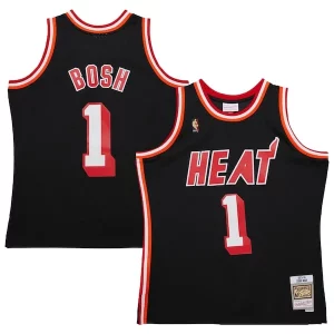 Prestigioso Robusto Elegante Chris Bosh Miami Heat 2013/14 Hardwood Classics Swingman Jersey Black  per la Gara Importante