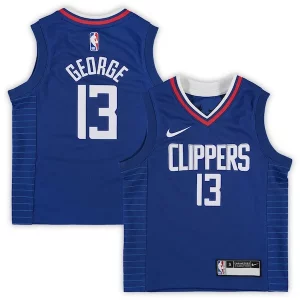 Versatile Bellissimo Paul George LA Clippers Preschool Nike 2020/21 Fast Break Replica Jersey Royal Icon Edition  per la Gara Importante