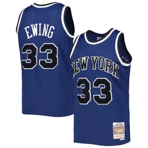 Delizioso Patrick Ewing New York Knicks 1997/98 Hardwood Classics Off Court Swingman Jersey Blue  per la Gara Importante