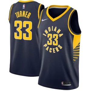 Splendido Resistente Duraturo Myles Turner Indiana Pacers Nike Swingman Jersey Navy Icon Edition  per la Gara Importante