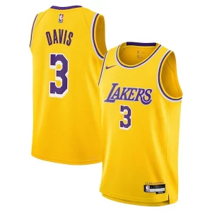 Fascinante Classico Pratico Anthony Davis Los Angeles Lakers Nike Youth Swingman Jersey Icon Edition Gold  per la Gara Importante