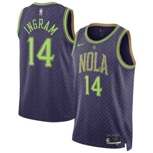 Accattivante Brandon Ingram New Orleans Pelicans Nike Unisex 2024/25 Swingman Player Jersey City Edition Purple  per la Gara Importante