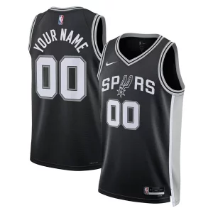 Splendido Versatile Gorgeous San Antonio Spurs Nike Unisex Swingman Custom Jersey Black Icon Edition  per la Gara Importante