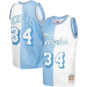 Pratico Shaquille O'Neal Los Angeles Lakers Hardwood Classics 1996/97 Split Swingman Jersey Powder Blue/White  per la Gara Importante
