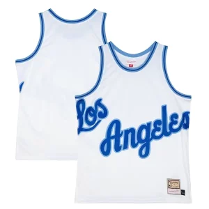 Moderno Stupendo Pratico Los Angeles Lakers Hardwood Classics Blown Out Fashion Jersey White  per la Gara Importante