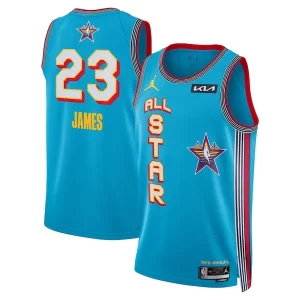 Sofisticato LeBron James Jordan Brand Unisex 2025 NBA All Star Game Swingman Player Jersey Light Blue  per la Gara Importante