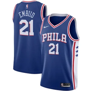 Accattivante Classico Joel Embiid Philadelphia 76ers Nike 2019/2020 Swingman Jersey Icon Edition Royal  per la Gara Importante