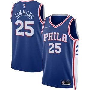 Gorgeous Ben Simmons Philadelphia 76ers Nike 2021/22 Diamond Swingman Jersey Icon Edition Royal  per la Gara Importante