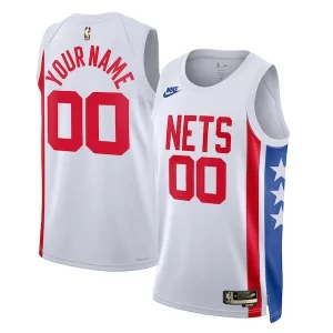 Splendido Pratico Delizioso Brooklyn Nets Nike Unisex 2022/23 Custom Swingman Jersey Classic Edition White  per la Gara Importante