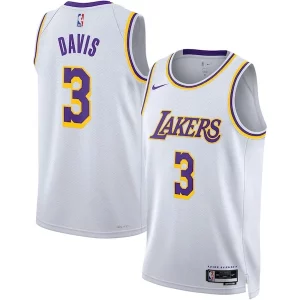 Cool Anthony Davis Los Angeles Lakers Nike Unisex Swingman Jersey Association Edition White  per la Gara Importante