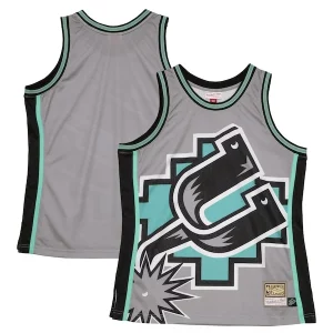 Magnifico San Antonio Spurs Hardwood Classics Blown Out Fashion Jersey Gray  per la Gara Importante