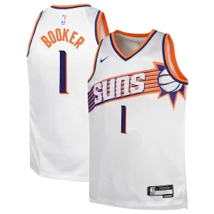 Fantastico Splendido Devin Booker Phoenix Suns Nike Youth Swingman Jersey Association Edition White  per la Gara Importante