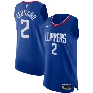 Accattivante Cool Kawhi Leonard LA Clippers Nike Authentic Jersey Association Edition Royal  per la Gara Importante
