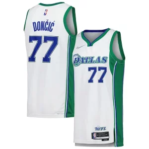 Duraturo Incantevole Cool Luka Dončić Dallas Mavericks Nike Swingman Player Jersey City Edition White  per la Gara Importante