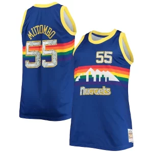 Bellissimo Trendy Magnifico Dikembe Mutombo Denver Nuggets Big & Tall 1991/92 NBA 75th Anniversary Diamond Swingman Jersey Blue  per la Gara Importante