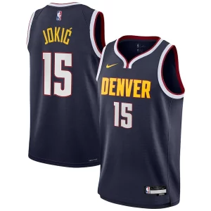 Carino Splendido Moderno Nikola Jokic Denver Nuggets Nike Youth Swingman Jersey Icon Edition Navy  per la Gara Importante