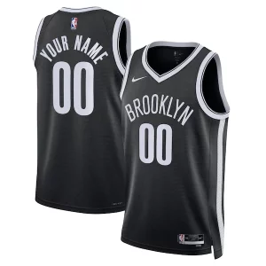 Bellissimo Delizioso Elegante Brooklyn Nets Nike Unisex Swingman Custom Jersey Black Icon Edition  per la Gara Importante