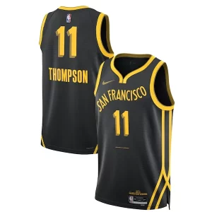 Delizioso Carino Klay Thompson Golden State Warriors Nike Unisex 2023/24 Swingman Jersey Black City Edition  per la Gara Importante