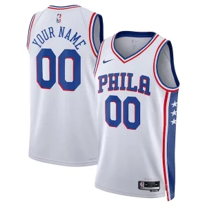 Prestigioso Fascinante Philadelphia 76ers Nike Unisex 2022/23 Swingman Custom Jersey White Association Edition  per la Gara Importante