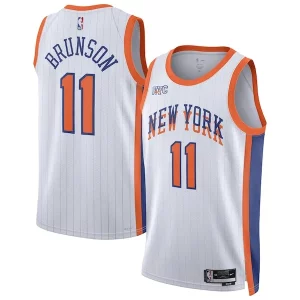 Eccezionale Pratico Robusto Jalen Brunson New York Knicks Nike Unisex 2024/25 Swingman Player Jersey City Edition White  per la Gara Importante